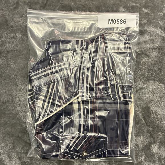 BKE Shirt Men M Blue Plaid Athletic Fit Short Sleeve Western Preppy Button Up - Picture 8 of 8